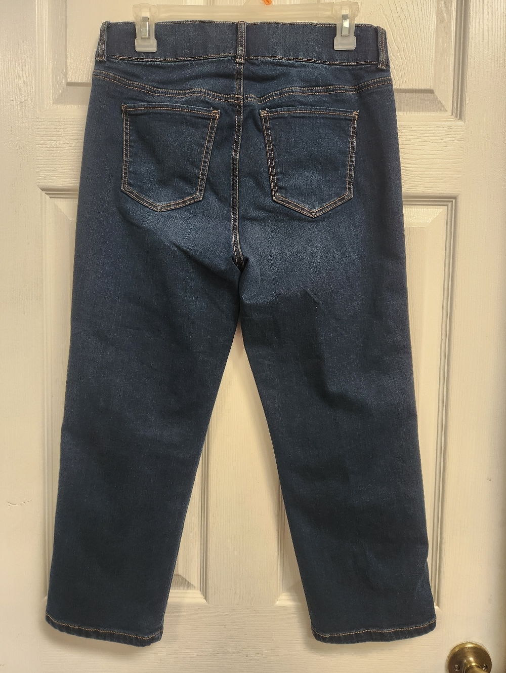 Gloria Vanderbilt Women's Dark Blue High Rise Capri Stretchy Jeans - Picture 3 of 8